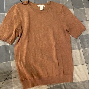 Tan short sleeve sweater